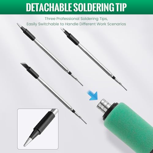 Serplex® Cordless Soldering Iron Kit with Toolbox 5V 15W Pen 260-450°C Adjustable Temperature 8s Fast Heat-up 650mAh USB 3 Tips 3 PCS Serplex® Cordless Soldering Iron Kit with Toolbox 5V 15W Pen 260-450°C Adjustable Temperature 8s Fast Heat-up 650mAh USB 3 Tips 3 PCS